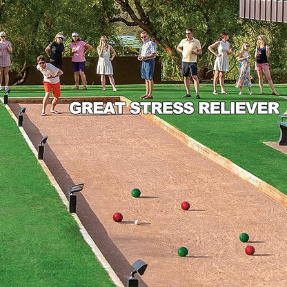 Bocce Ball Set Regulation Size and Weight for Professional Tournament, Backyard, Beach, Lawn Game