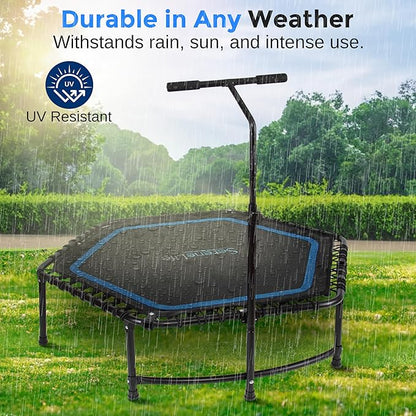 SereneLife 40"/50" Mini Trampoline for Adults - 450/550LBS Fitness Trampoline with Reinforced