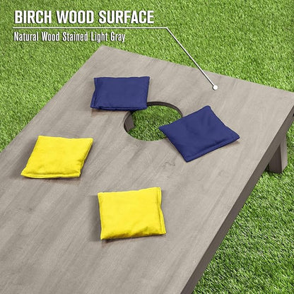 GoSports 4 ft x 2 ft Regulation Size Wooden Cornhole Boards Set - Includes Carrying Case and Bean