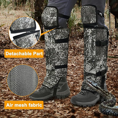 Snake Gaiters Leg Guards, Waterproof Snake Guards, Adjustable Snake Bite Protection for Lower Legs