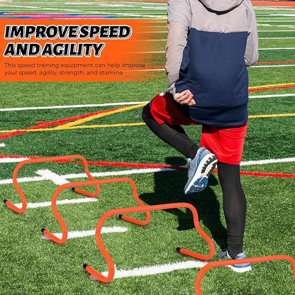 Wettarn 12 Pcs 9" Speed Training Agility Hurdles for Athletes Reliable Training Hurdle Plyometric