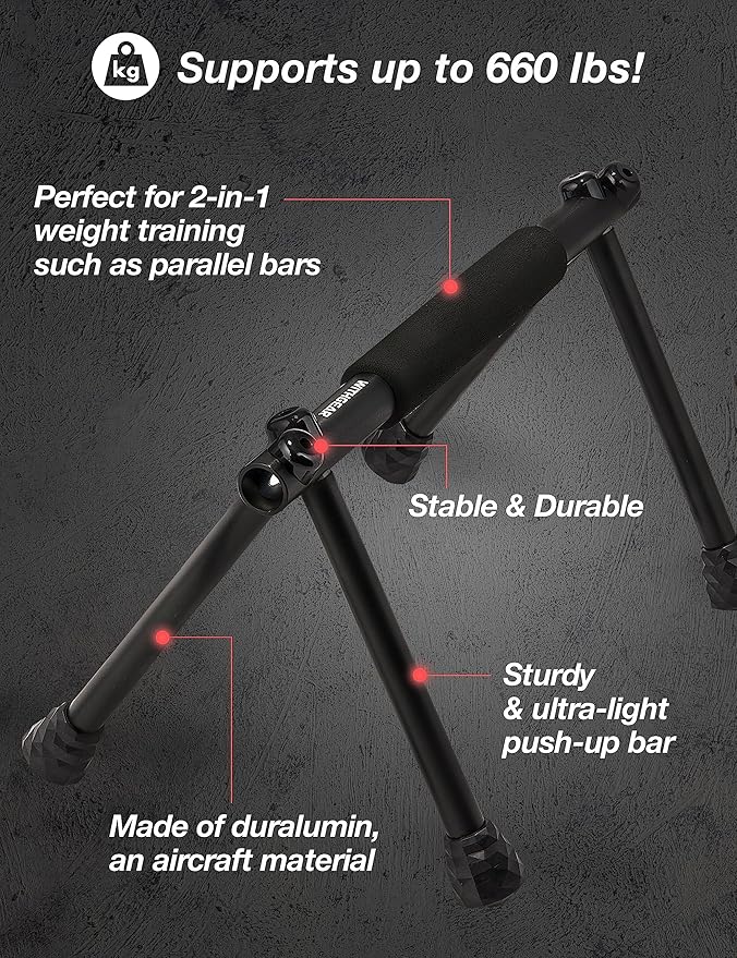 Push Up Bar ??Folding Dip Bar for Home Workout, Lightweight & Portable Strength Training Equipment