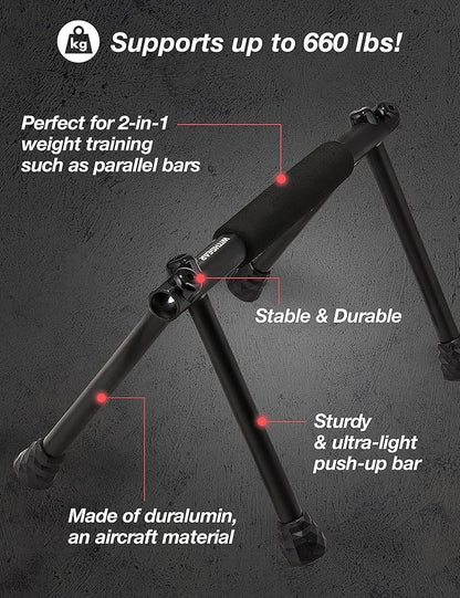 Push Up Bar ??Folding Dip Bar for Home Workout, Lightweight & Portable Strength Training Equipment