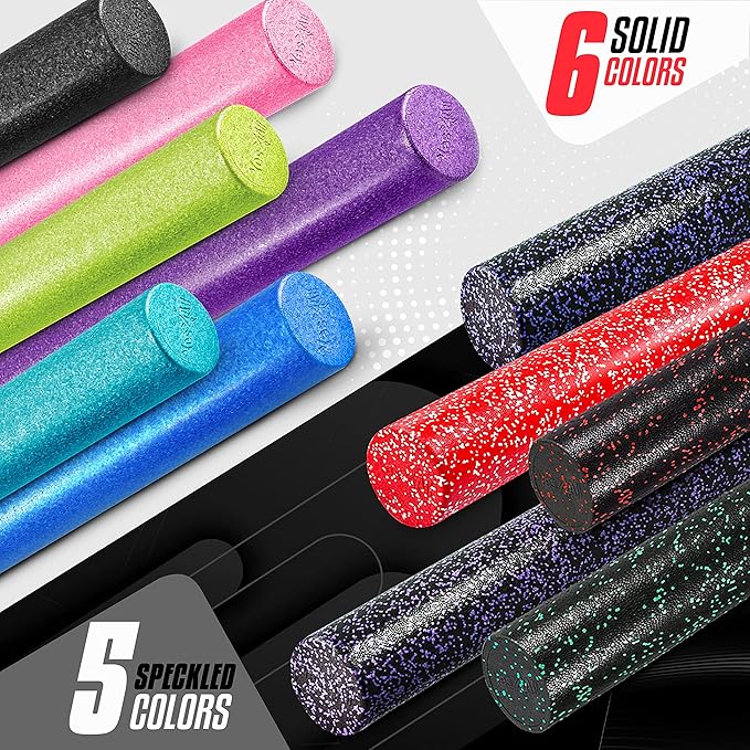 Yes4All High-Density EPP Round Back Roller Foam, Exercise Foam Roller for Yoga, Pilates &