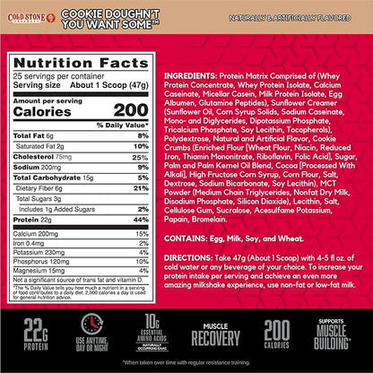 BSN Syntha-6 Whey Protein Powder, Cold Stone Creamery- Cookie Doughn't You Want Some, Micellar