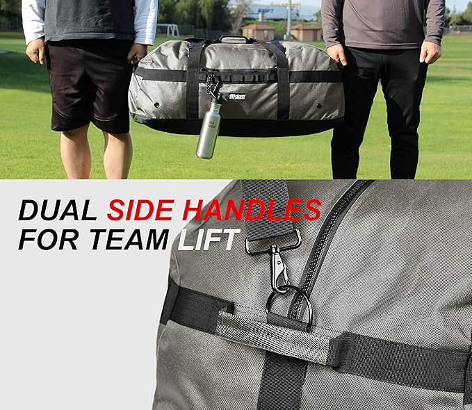Fitdom 132L 36" Heavy Duty Extra Large Sports Gym Equipment Travel Duffel Bag W/Adjustable Shoulder