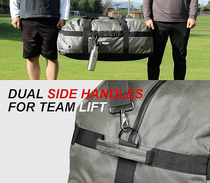 Fitdom 132L 36" Heavy Duty Extra Large Sports Gym Equipment Travel Duffel Bag W/Adjustable Shoulder