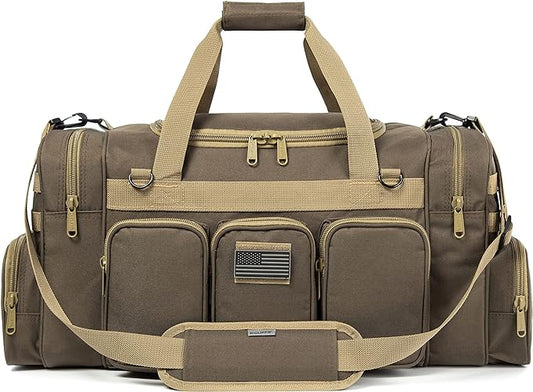 Tactical Range Duffel Heavy Duty Military Molle Gear Travel Sports Gym Bag Lockable Zippers with US