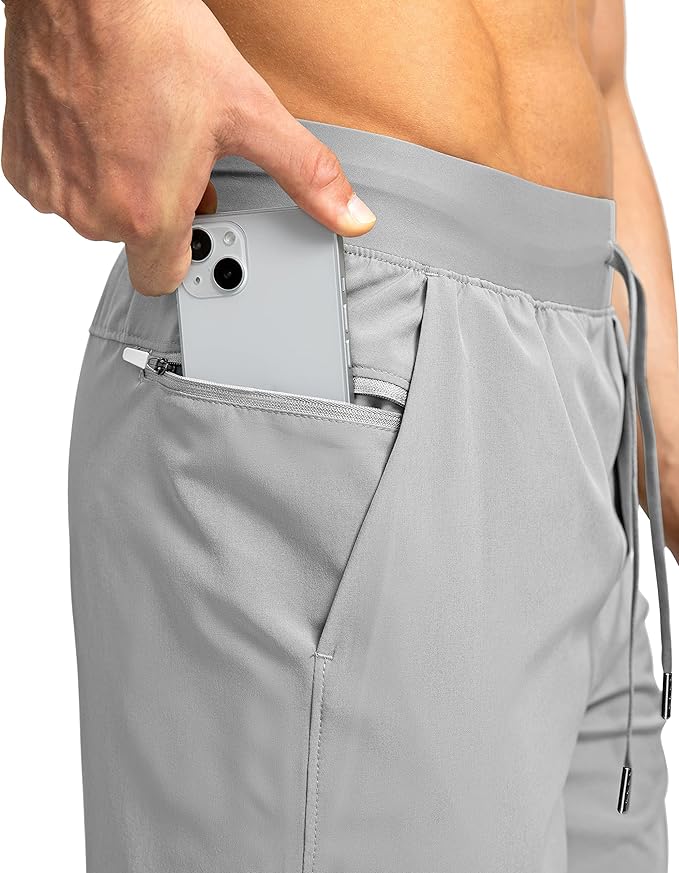 Men's Running Shorts with Zipper Pockets 9 Inch/ 7 Inch / 5 Inch Lightweight Quick Dry Gym Workout