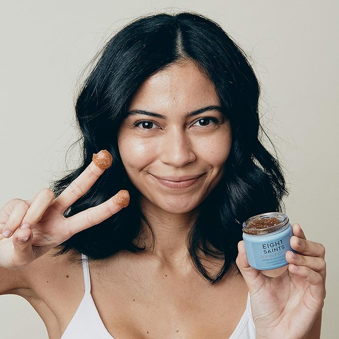 Eight Saints Zen Out Of Ten Bamboo Detox Face Scrub Exfoliator, Natural and Organic Daily