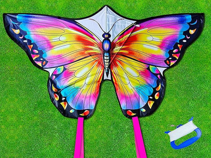 HONBO Butterfly Kites for Kids & Adults,55" x 28" Large Beginner Kite for Kids Ages 4-8,Easy to Fly