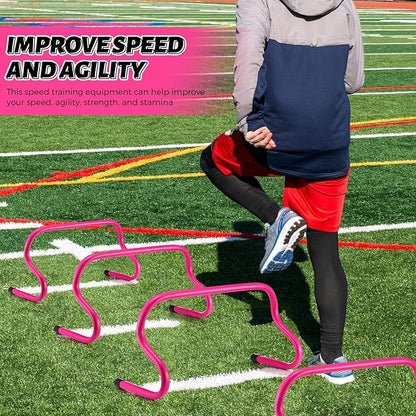 Wettarn 12 Pcs 9" Speed Training Agility Hurdles for Athletes Reliable Training Hurdle Plyometric