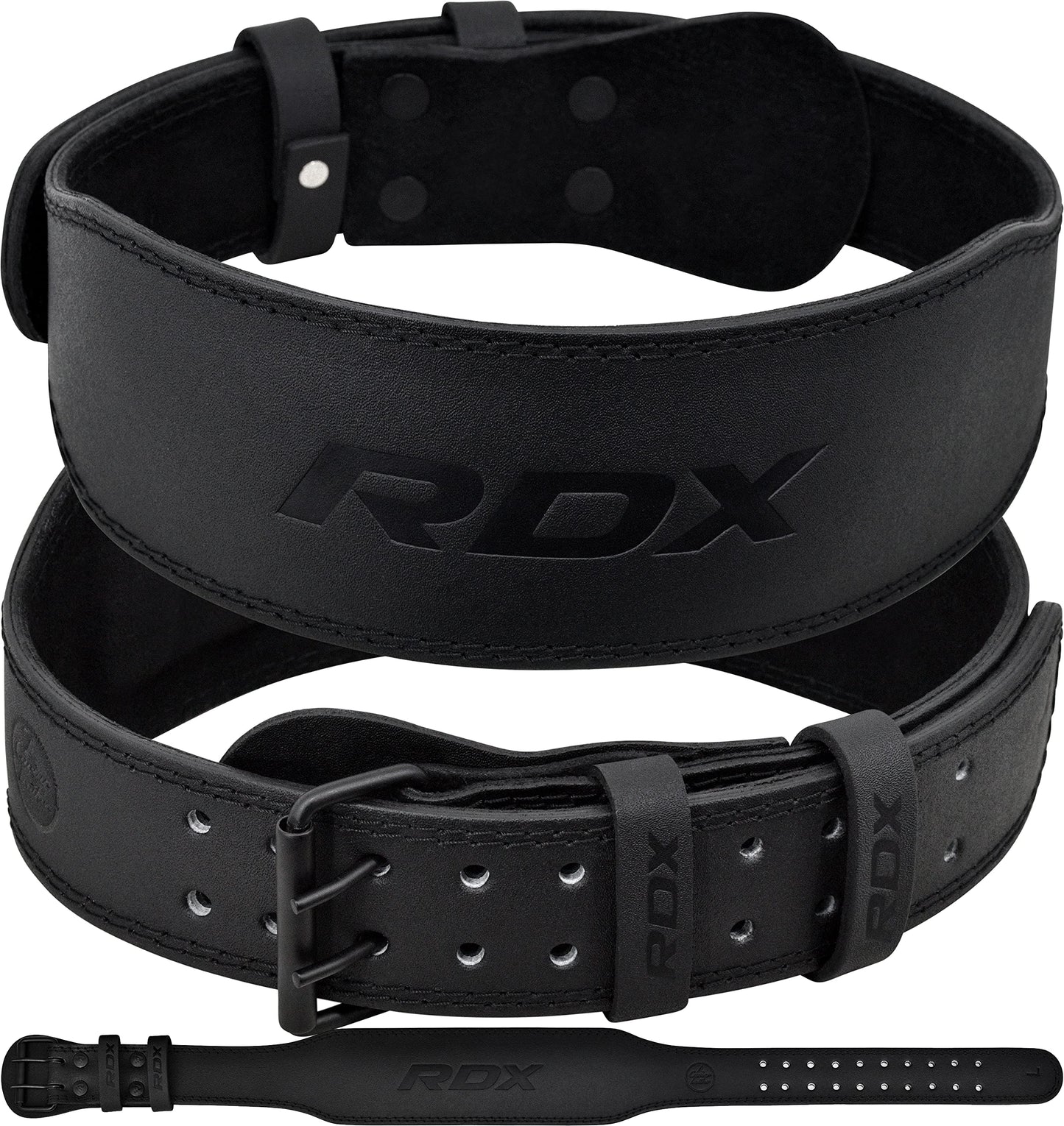 RDX Weight Lifting Belt Gym Fitness, Cowhide Leather, 4” 6” Padded Lumbar Back Support, 10