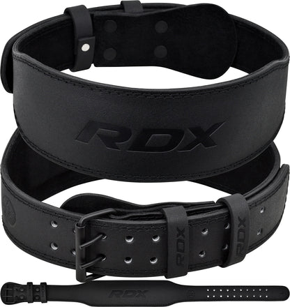 RDX Weight Lifting Belt Gym Fitness, Cowhide Leather, 4” 6” Padded Lumbar Back Support, 10