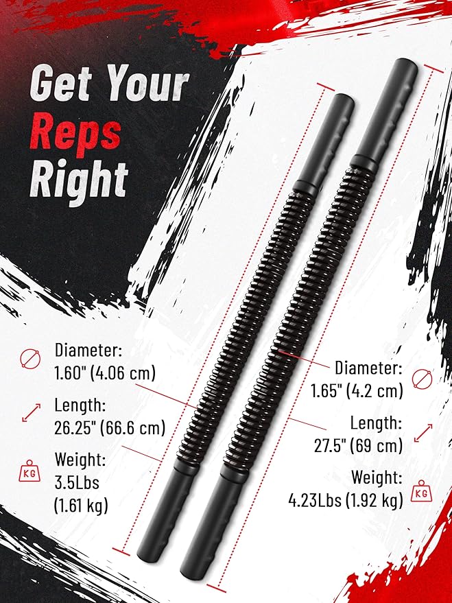 Zenooze's Power Twister Flex Bar, The Ultimate Upper Body Exercise Equipment for Strengthening Your