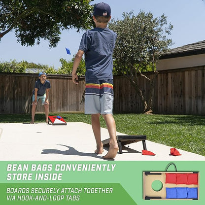 GoSports 2 ft x1 ft Portable Size Cornhole - Choose Classic or Wood Designs - Game Set with 6 Bean