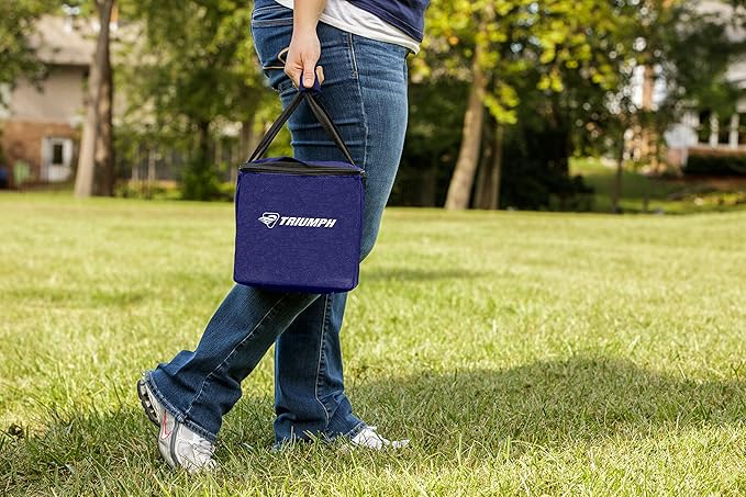 Triumph Sports Competition 100mm Resin Bocce Ball Outdoor Game Set with Carrying Bag for Easy