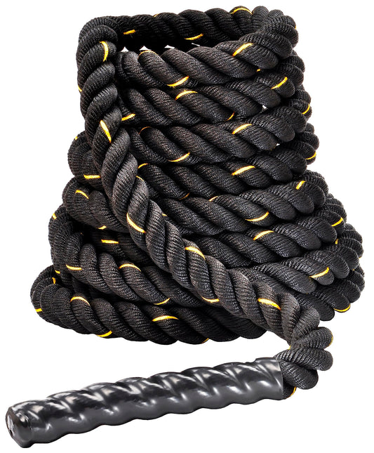Fitvids Battle Rope 1.5Inch Diameter Poly Dacron 30 FT Length, Heavy Ropes for Home Gym and Workout