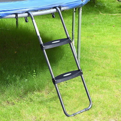 HBTower Trampoline Ladder with Horizontal and Wide Steps, Universal Hook, UV Treated Steel, 220 lbs