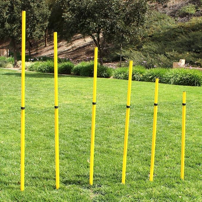 BlueDot Trading Soccer Agility Poles | Telescopic, Fixed & Collapsible Options (4, 6, 8 Piece Sets)