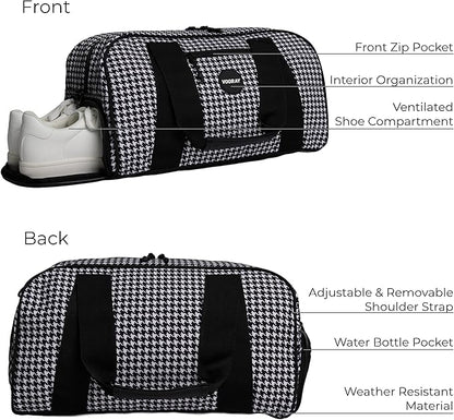 Vooray Burner Gym Duffel Bag, Gym Bag for Women and Men with Shoe Compartment, Weekender, Overnight
