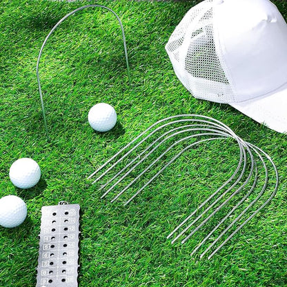 Deekin Set of 9 Croquet Wickets Replacement for Croquet Metal Hoops with Galvanized and Plastic