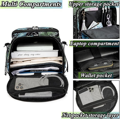 Gym Duffle Bag Backpack with Shoe Compartment,4 ways Travel Backpack for Women and