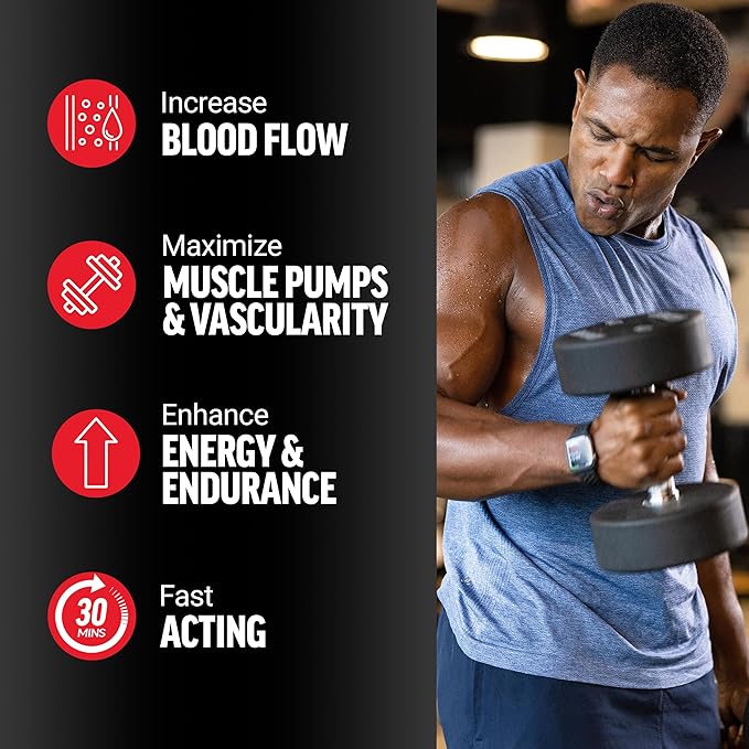 FORCE FACTOR Nitric Oxide Booster, Fast-Acting Formula with L-Arginine, Boosts Nitric Oxide Levels