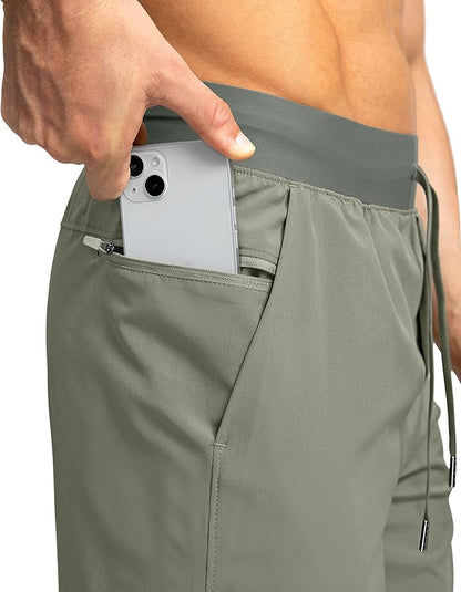 Men's Running Shorts with Zipper Pockets 9 Inch/ 7 Inch / 5 Inch Lightweight Quick Dry Gym Workout