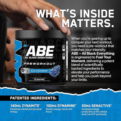 All Black Everything Pre Workout Powder | 30 Servings | Sour Apple | 350mg Caffeine | Nootropic