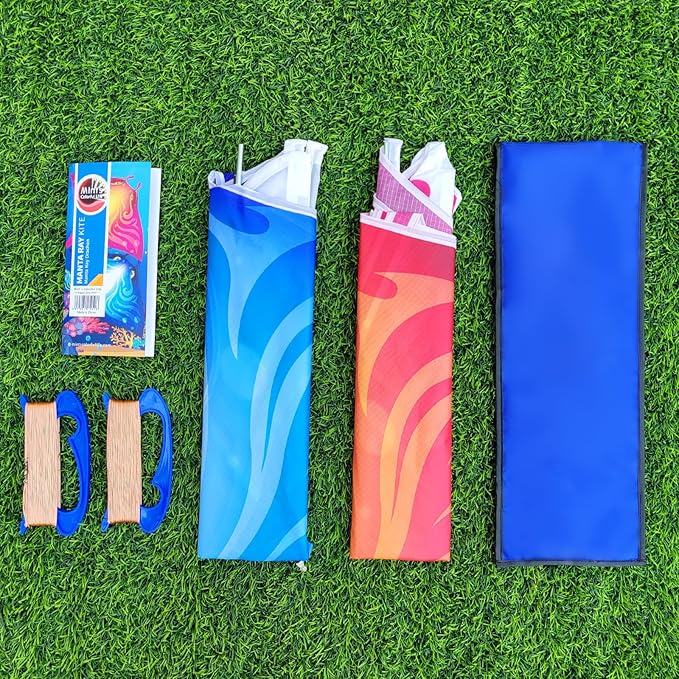 Mint's Colorful Life Devil Fish Kite for Kids and Adults，Easy to Fly Delta Kites Single Line Large