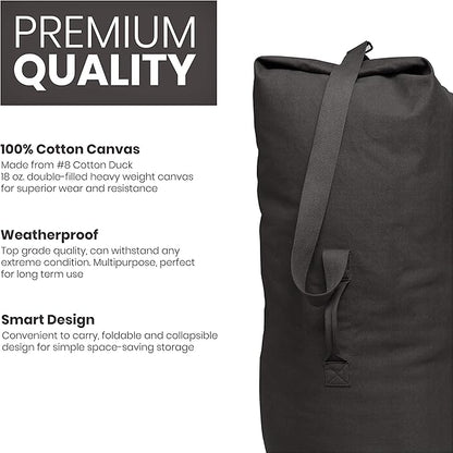 WHITEDUCK 30"x50" (737L) Top Load Canvas Duffel Bag ??Military-Grade, Tear-Proof & Weatherproof