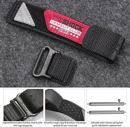 20mm Nylon Band Compatible with Garmin Vivoactive6/5/3,Forerunner 165/55/645/245 Music, 20mm Soft