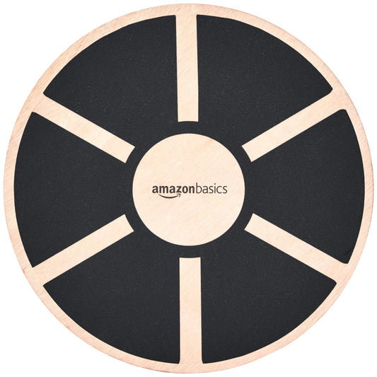 Amazon Basics Wood Wobble Balance Trainer Board, Slip Resistant, for Exercise and Core Strength