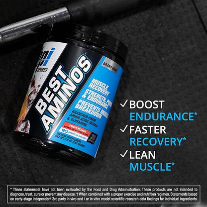 BPI Sports Best Aminos - BCAA Powder Post Workout & Glutamine Recovery Drink with Branched Chain