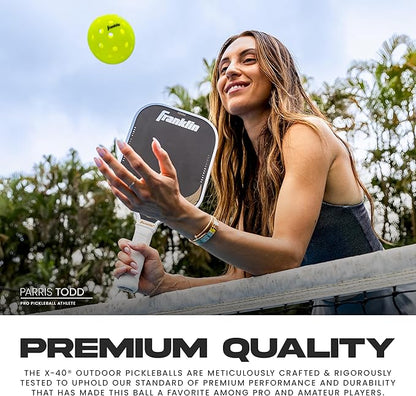 Franklin Sports X-40 Outdoor Pickleballs - Official Ball of USA Pickleball, APP Tour + US Open