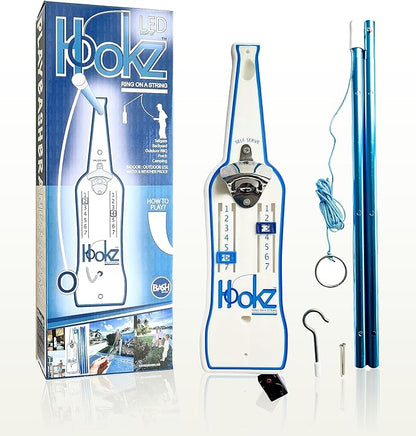 Poleish Sports Bottle Bash Brands Hookz LED Ring on a String Game (All Weather - Indoor or Outdoor)