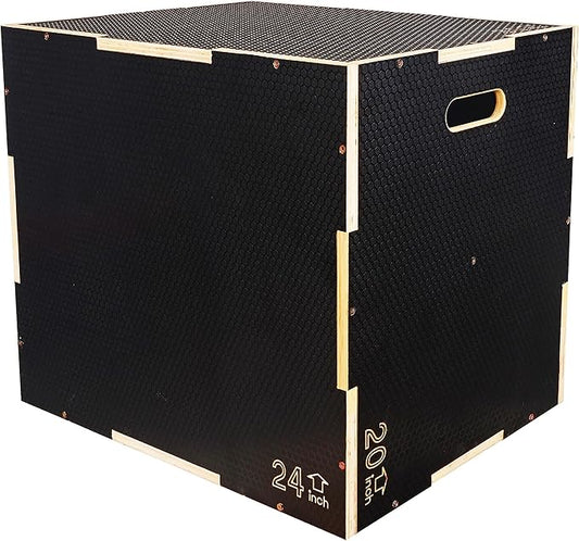 Plyo Box, 3-in-1 Foam Plyometric Jump Box, Box Jump for for Home Gym Training Fitness Workout