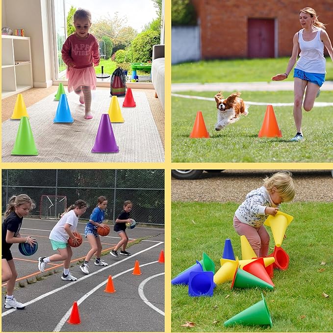 Carnival Games Combo Set 3 in 1, 31PCS Soft Plastic Cones Bean Bags Ring Toss Game with Carrying