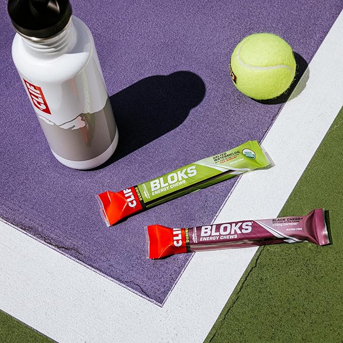 CLIF BLOKS - Salted Watermelon Flavor with 2X Sodium - Energy Chews - Non-GMO - Plant Based - Fast