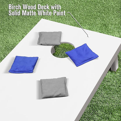 GoSports 4 ft x 2 ft Regulation Size Wooden Cornhole Boards Set - Includes Carrying Case and Over