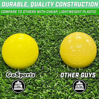 GoSports 90 mm Bocce Ball Sets - Outdoor Lawn Game - Composite or Resin