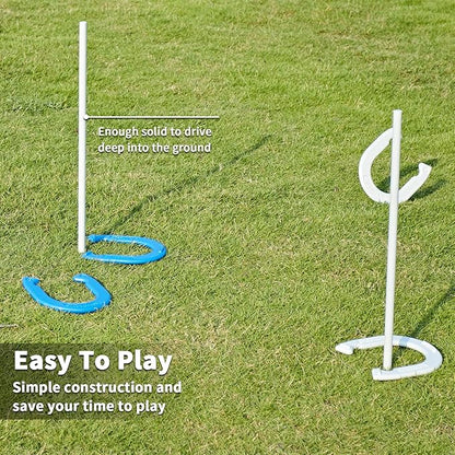 Horseshoes Outside Game Set - Universal Size Lawn Horseshoes Outdoor Games for Parties Beach