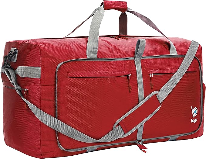Bago Large Foldable Duffel Bags for Traveling Women & Men - 120L Packable Duffle Bag for Travel