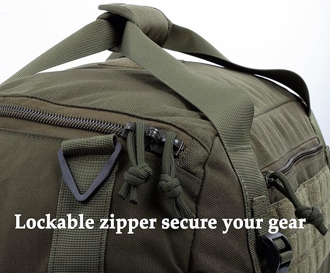 Tactical Duffle Bag MOLLE Gear Bag Carry on Travel Duffel Bag. Ideal for Hunting, Shooting Range