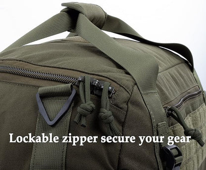 Tactical Duffle Bag MOLLE Gear Bag Carry on Travel Duffel Bag. Ideal for Hunting, Shooting Range
