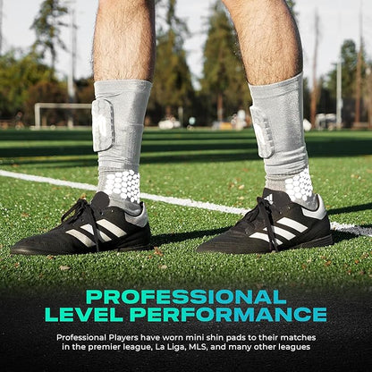 Mini Shin Guards Soccer – Built in Shin Pad Sleeves for Mens, Women, Teens - Small Shin Guards