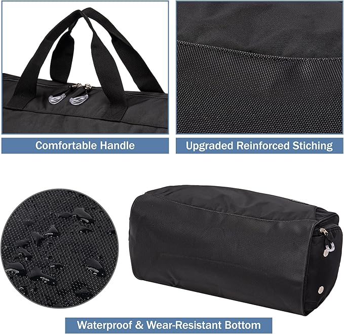 Kuston Sports Gym Bag with Shoes Compartment, Trolley Sleeve and Wet Pocket Gym Duffel Bag