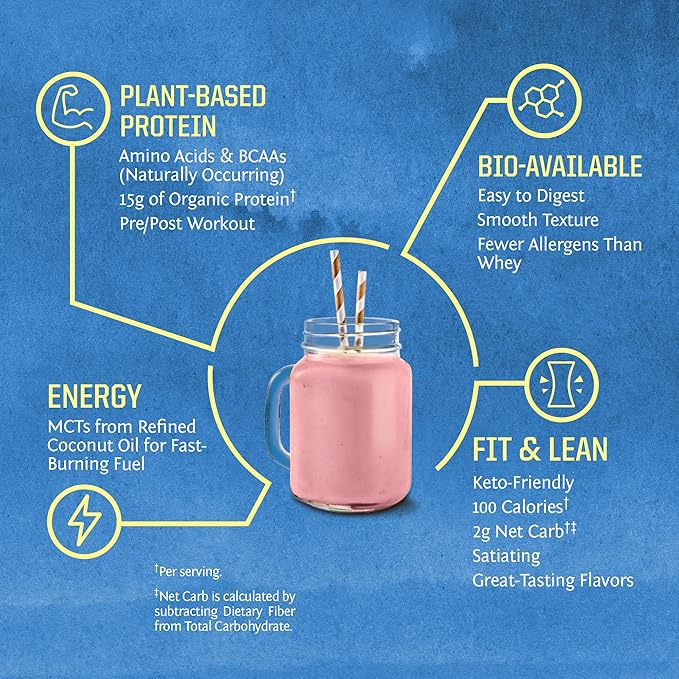 Sunwarrior Vegan Organic Protein Powder Plant-Based | BCAA Amino Acids Hemp Seed Soy Free Dairy