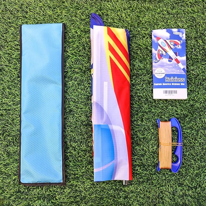 Delta Kite for Kids & Adults - Easy to Fly Large Single Line Beach Kite with 300ft String Handle
